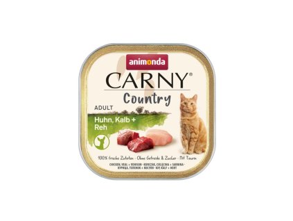 ANIMONDA CARNY Country Adult kuře, telecí a zvěřina, paštika pro kočky 100 g