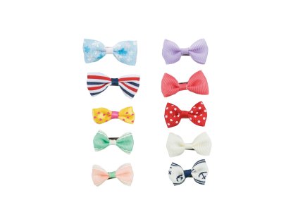 Mašlička s kovovou sponou [10ks] 4x5,5cm 6x4,5cm