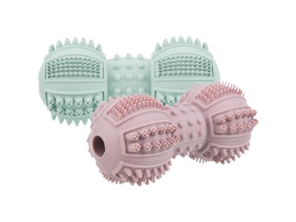 DentaFun činka přírodní tvrdá guma, různobarevná 9 cm