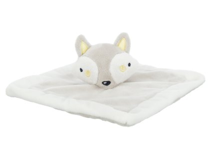 JUNIOR snuggler - plyšový mazlíček, čtverec s plyšovou hlavou 20 x 20 cm