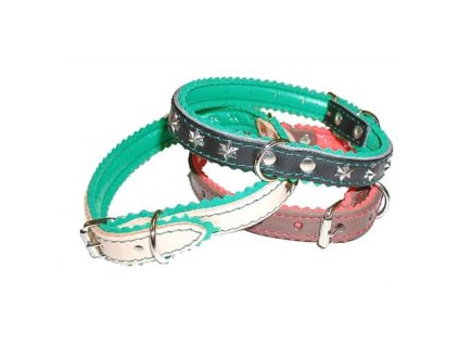 Obojek s pěnovkou zdobený do 35cm ASTA – mahagon