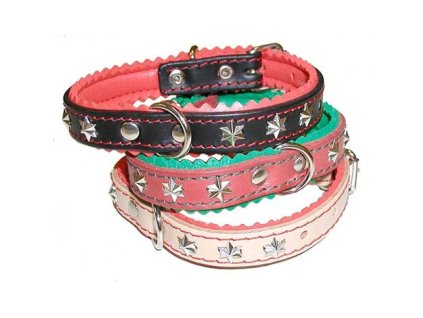 Obojek s pěnovkou zdobený do 40cm ASTA – mahagon