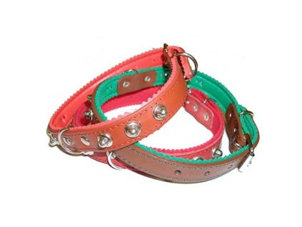 Obojek s pěnovkou zdobený do 55cm ASTA – mahagon