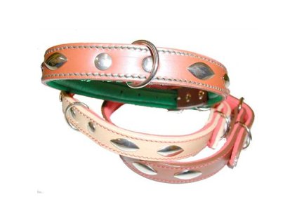 Obojek s pěnovkou zdobený do 60cm ASTA – mahagon