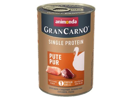 GRANCARNO Single Protein 400 g čisté krůtí, konzerva pro psy