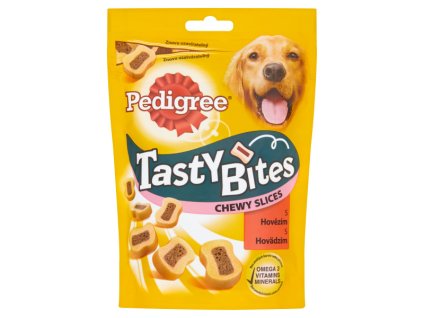 pedigree tasty bites chewy slices 155g