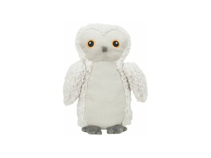 Be Eco sova EMILY, plyšová hračka se zvukem pro psy, 28 cm, bílá