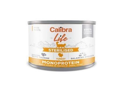 calibra cat life konzsterilised turkey 200g