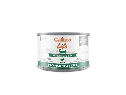 Calibra Cat Life  konz.Sterilised Duck 200g