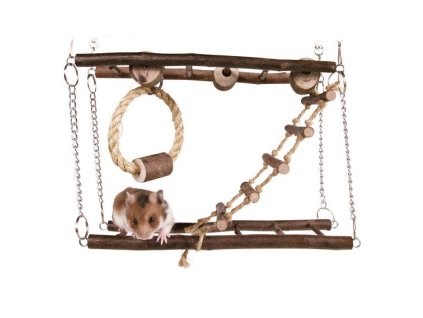 Natural Living dřevěný most dvojitý pro myši, křečky 27x17x7