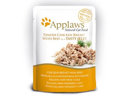 Applaws kapsička Cat Jelly Kuřecí prsa s hovězím 70 g