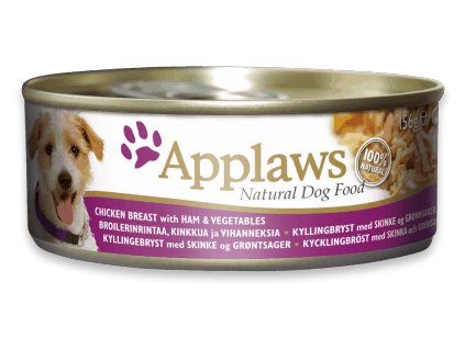Applaws konzerva Dog Kuře, šunka a zelenina 156 g