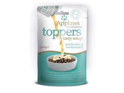 Applaws toppers Cat dýňová polévka s Pražmou a tuňákem 3 x 40 g