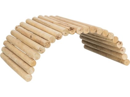 Dřevěný most pro morčata, nastavitelný, neošetřené dřevo, 52 x 30 cm