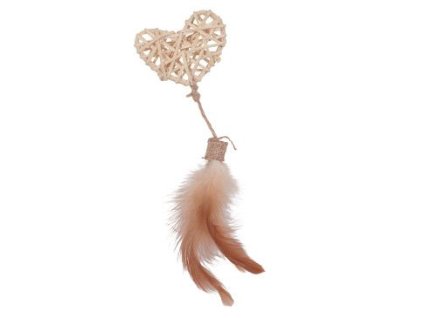 Hračka kočka ETHICAT RATTAN srdce Zolux