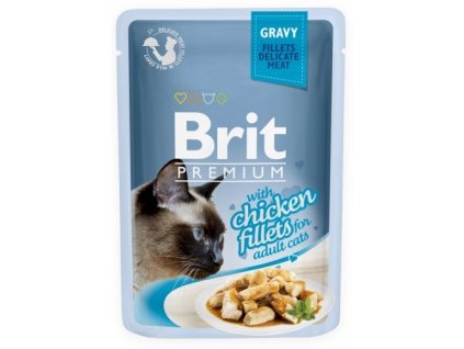 Brit premium cat kaps.filety s kuřecím ve šťávě 85g