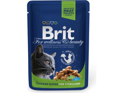Brit premium 100g cat kaps.chicken sterilized