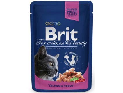 Brit Premium Cat kapsa with Salmon & Trout 100g