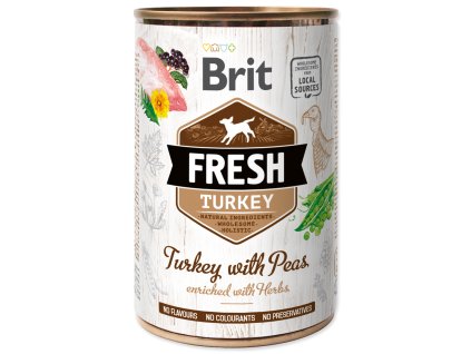 Konzerva BRIT Fresh Turkey with Peas 400 g