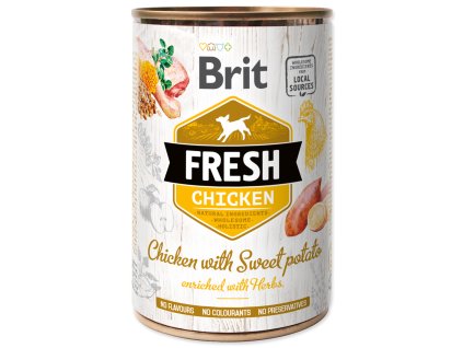 Konzerva BRIT Fresh Chicken with Sweet Potato 400 g
