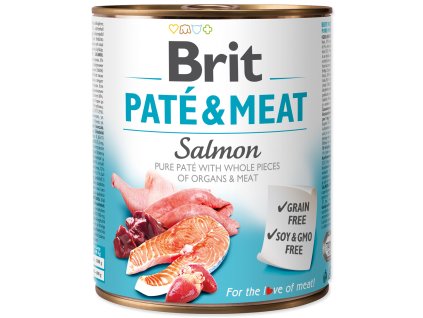 Konzerva BRIT Paté & Meat Salmon 800g