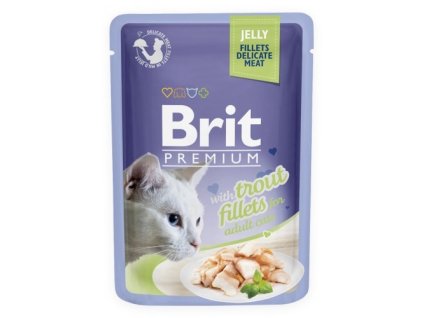 Brit premium 85g cat kaps.filety se pstruhem v želé