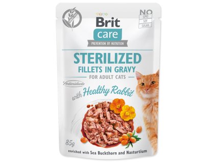 Kapsička BRIT Care Cat Sterilized Fillets in Gravy with Healthy Rabbit