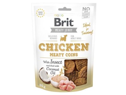 Brit Jerky Chicken with Insect Meaty Coins 80g