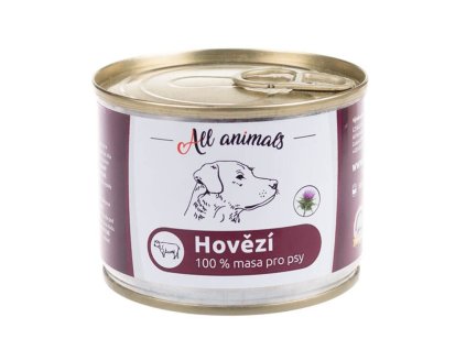 ALL ANIMALS hovězí, konzerva pro psy, 200 g