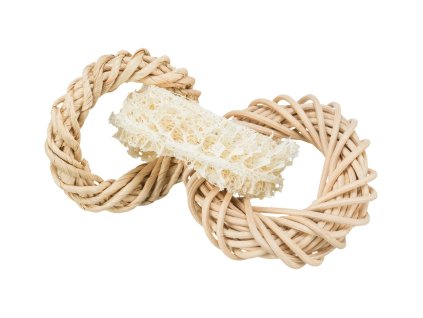 Propojené kroužky pro hlodavce, lufa, ratan, kukuřičný list, ø 13 cm