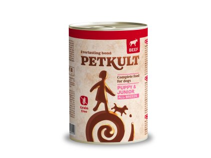 petkult wet food beef junior 400g