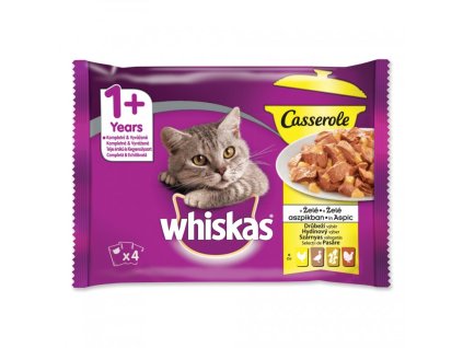 38484 kapsicka whiskas casserole multipack drubezi vyber v zele 4x85g