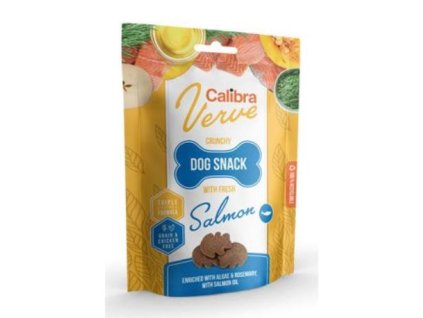 calibra dog verve crunchy snack fresh salmon 150g
