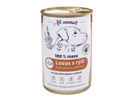 All Animals DOG losos mletý s rýží 400g
