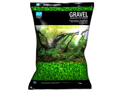 Písek AQUA EXCELLENT 3-6 mm svítivě zelený - 3kg