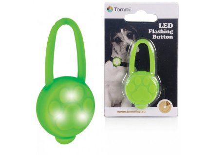 LED přívěsek na obojek silikonový/ zelený