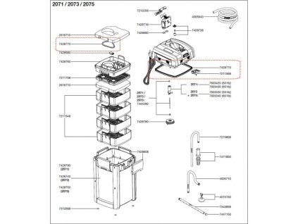 EHEIM TĚSNĚNÍ POD HLAVU PRO 2071,2073,2074 (7428770)