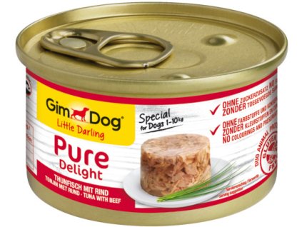 Gimdog Pure delight konz. tuňák s hovězím 85g