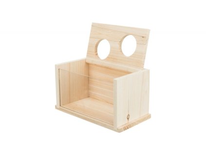 Písková lázeň, pro myši/křečky, dřevěná, 22 x 12 x 12 cm