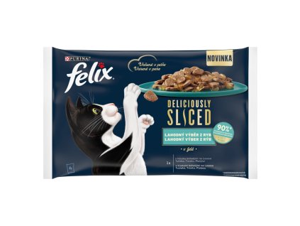 FELIX Deliciously Sliced lahodný výběr z ryb v želé 4x80g