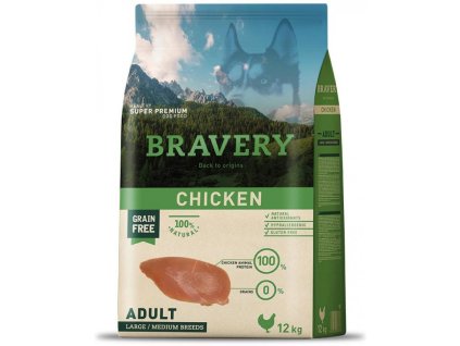 105280 bravery dog adult large medium chicken 12kg
