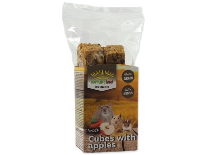 123173 pochoutka nature land brunch celozrnne kostky s jablkem 90g