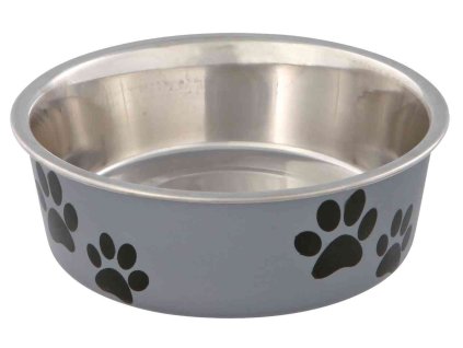 Nerez miska s různobarevným potiskem, tlapka a kost 250ml