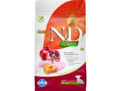 N&D Pumpkin DOG Puppy Mini Chicken & Pomegranate 800g