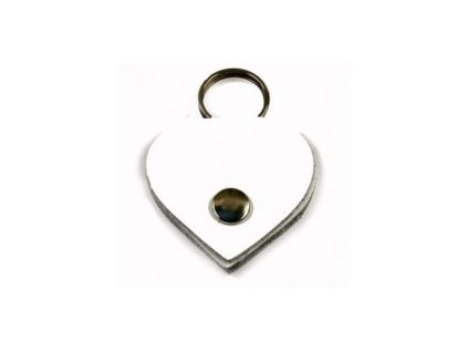 B&F Adresář STELLA srdíčko kožený bílý