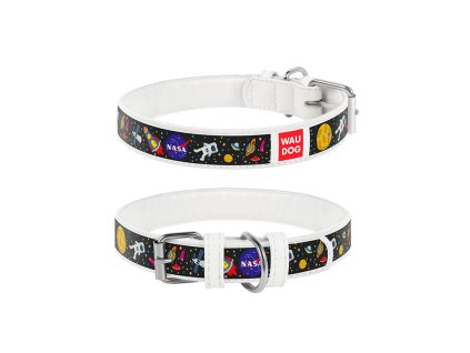 61226 obojek kozeny waudog nasa bily