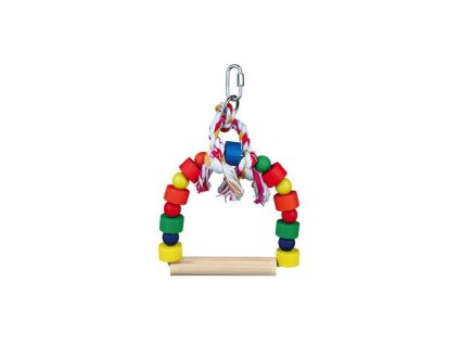 Dřevěná houpačka s ozdobami malá 13 x 19 cm TRIXIE