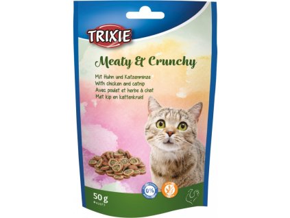 meat crunchy przysmak dla kota kurczak i kocimietka 50 g