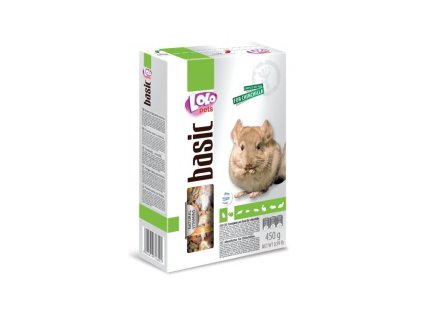 LOLO BASIC kompletní krmivo pro činčily 450 g krabička