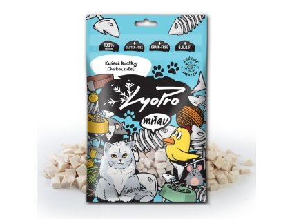LYOPRO MŇAU - Mrazem sušené pamlsky (příchutě MĚKKÉ LOSOSOVÉ KOSTKY 70G)